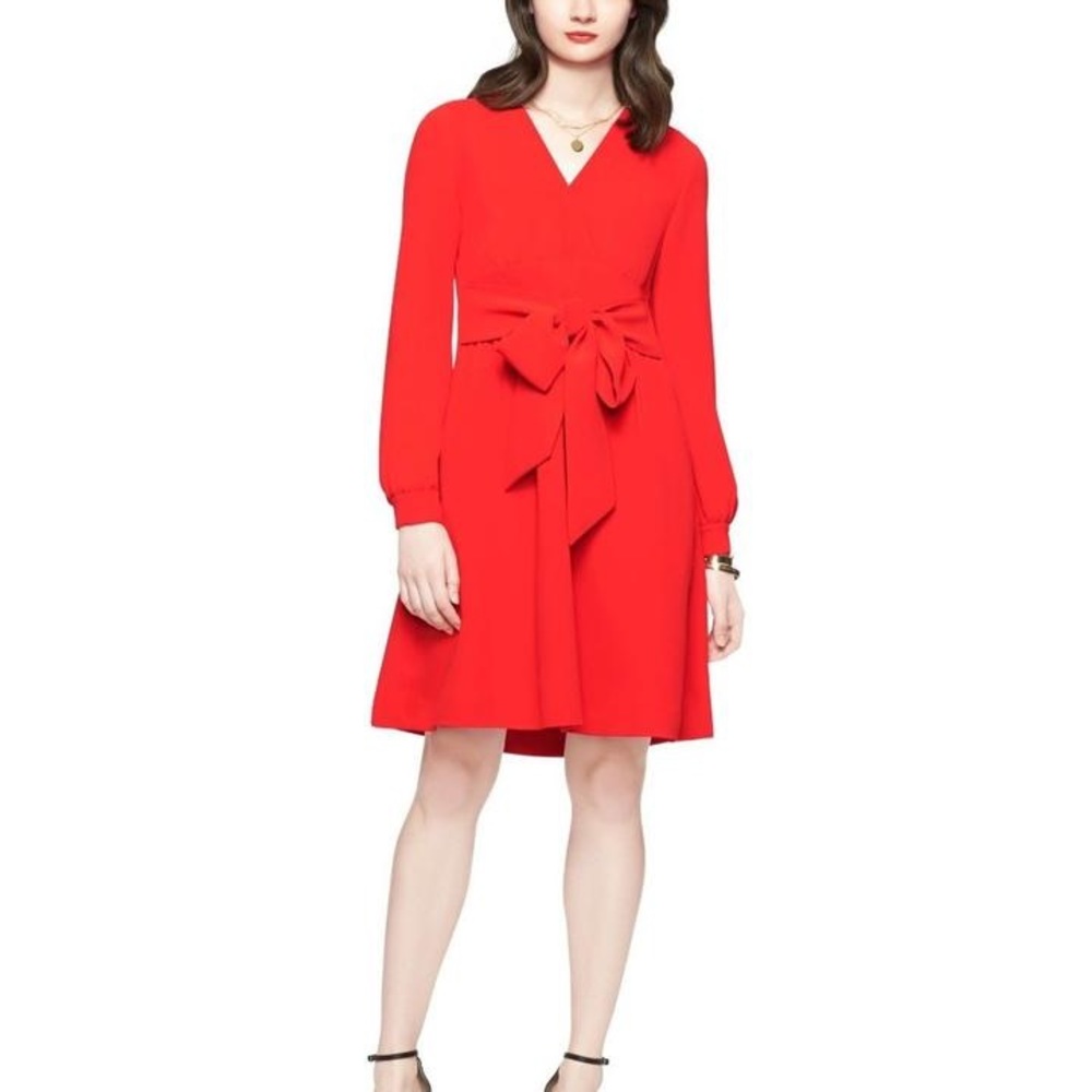 Kate Spade Red Long Sleeve Dress